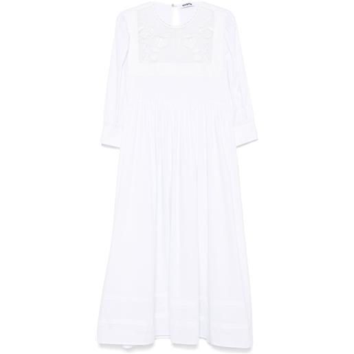 Vivetta abito midi con ricamo - bianco