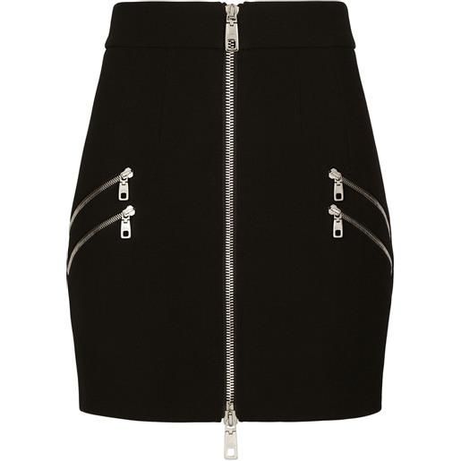 Dolce & Gabbana minigonna con zip - nero