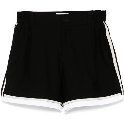 Feng Chen Wang shorts con tasche oblique - nero