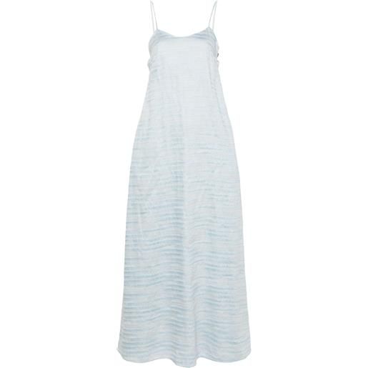 Emporio Armani abito midi con effetto jacquard - blu