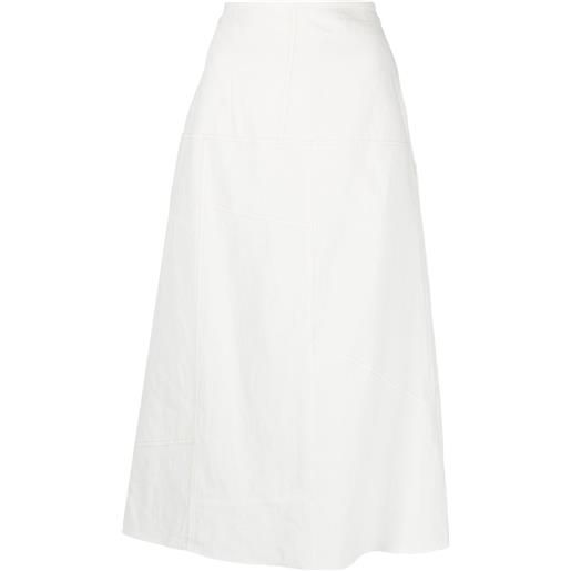 Jil Sander gonna midi svasata - bianco