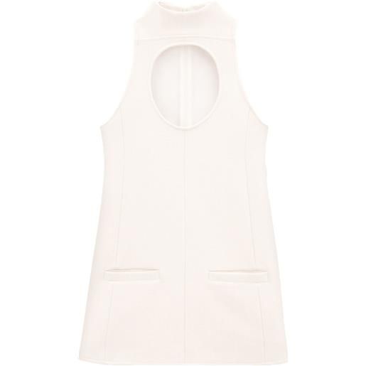 Courrèges abito corto circle con cut-out - toni neutri