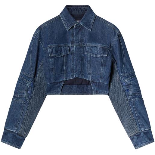 Off-White giacca denim con dettaglio cut-out - blu