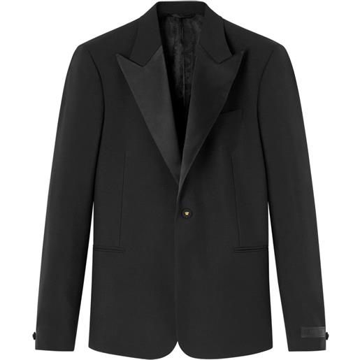 Versace blazer in lana e mohair - nero