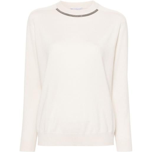 Brunello Cucinelli top con catena monili - toni neutri