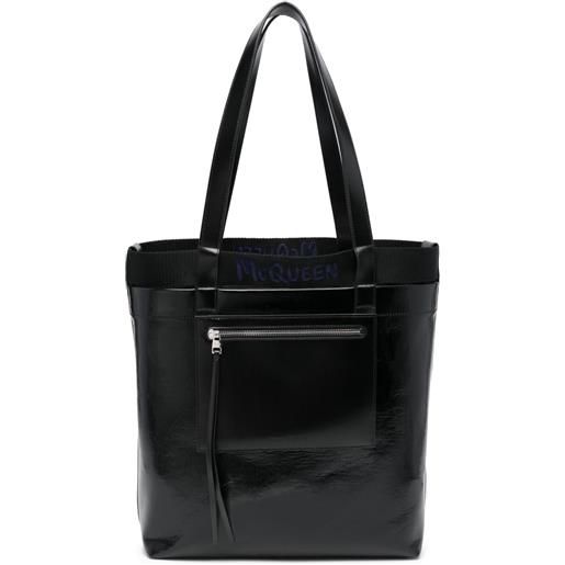 Alexander McQueen borsa a spalla - nero