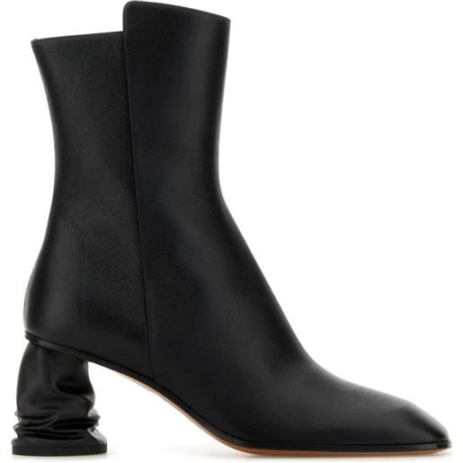 Alexander McQueen stivali 70mm in pelle - nero