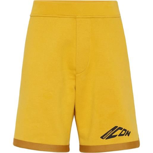 DSQUARED2 tuta sportiva con stampa - giallo