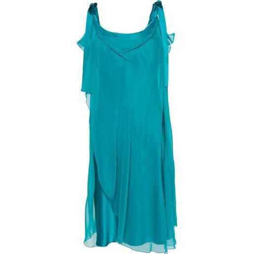 Alberta Ferretti abito midi a strati - blu