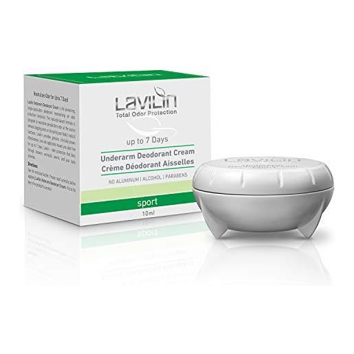 Lavilin - crema deodorante ascellare per lo sport, fino a 7 giorni - senza alcool e alluminio