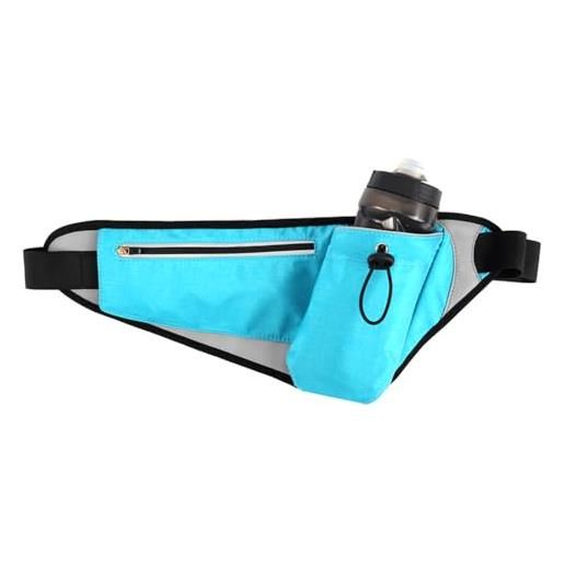 DONGKER marsupio running, marsupi da corsa impermeabile con tracolla regolabile e porta bottiglia acqua per jogging sport camminata escursioni (non includere bottiglia acqua)