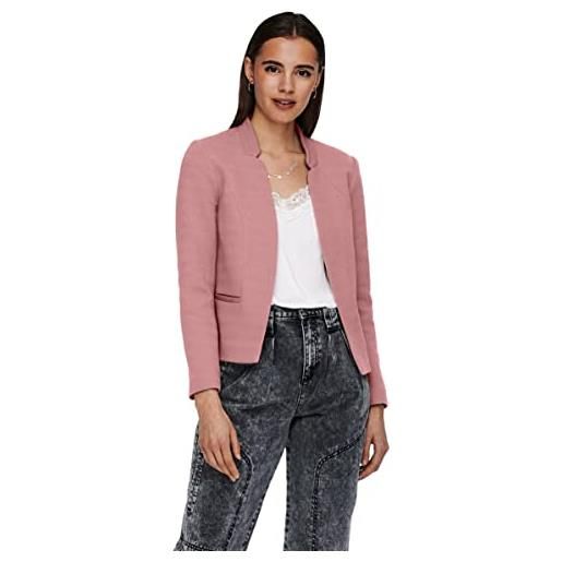 Only onladdy-linea l/s short blazer cc tlr, blazer da donna, withered rose/detail: melange, xl eu