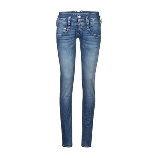 Herrlicher pitch slim donna boyfriend- jeans skinny mix in denim ecologico, 879bluesea, 40 it (26w/30l)