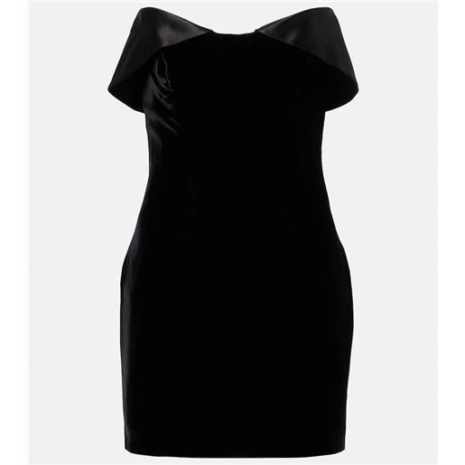 Mugler abito corto in velluto