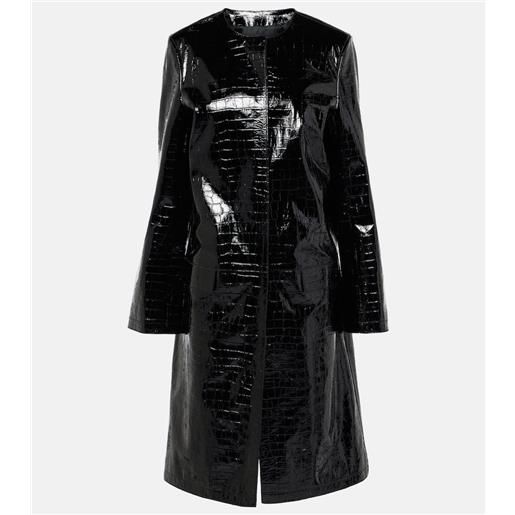 Toteme cappotto in pelle stampata