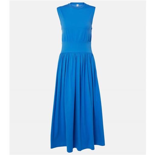 Toteme abito midi in jersey di cotone