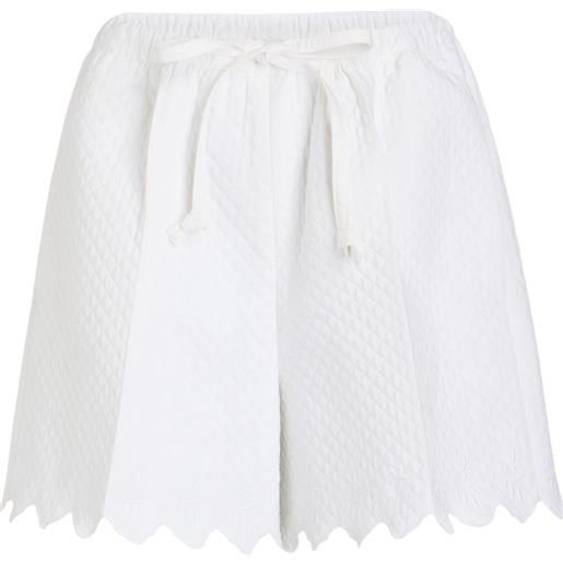 Patou shorts trapuntati - bianco