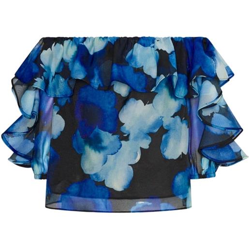 Milly top con ruches - blu