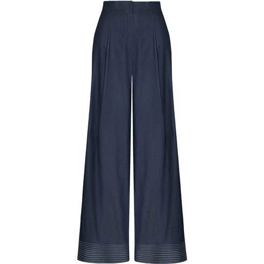ANDRES OTALORA pantaloni mucha arena palms - blu