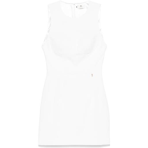 Elisabetta Franchi abito corto in crêpe con decorazioni a fiori - bianco