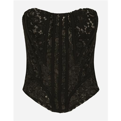Dolce & Gabbana bustier in pizzo con lacci e passavela