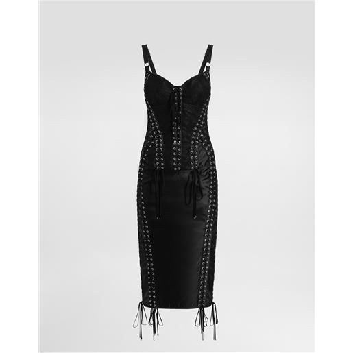 Dolce & Gabbana abito longuette con dettagli corsetteria