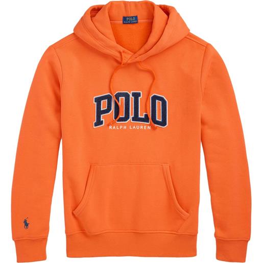 Polo Ralph Lauren felpa con logo floccato - arancione