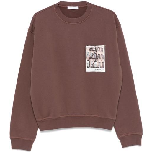 Helmut Lang felpa brooklyn - marrone