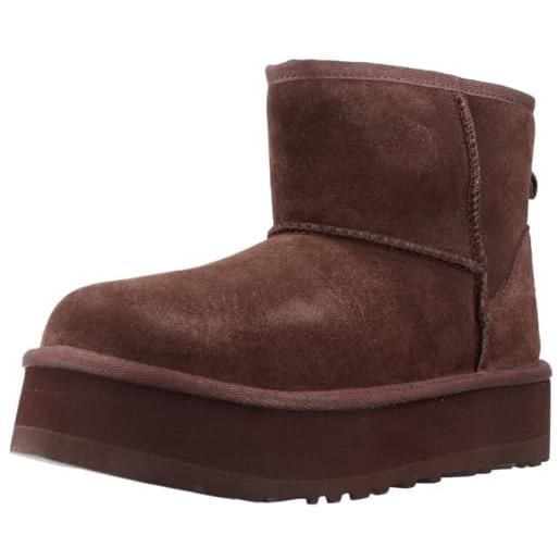 UGG classic mini platform, stivali alla moda, burnt cedar, 31 eu
