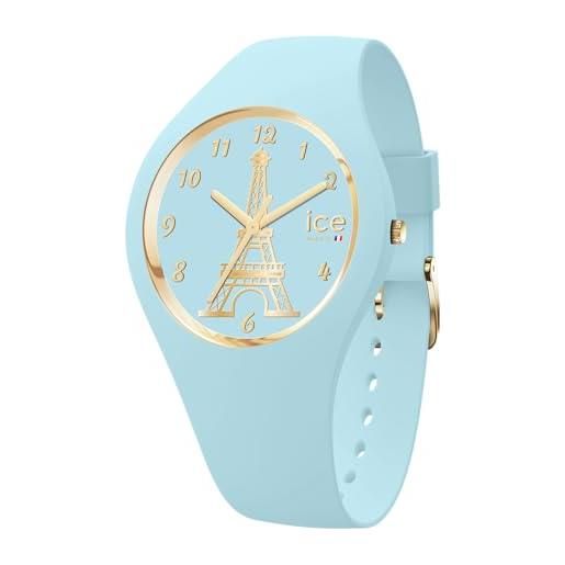 ICE-WATCH - ice cocorico eiffel tower light blue - orologio blu da bambine con cinturino in silicone - 023245 (small -)
