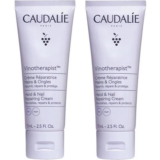 Caudalie vinotherapist duo crema riparatrice mani e unghie 2 confezioni da 75ml