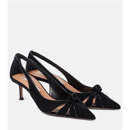Aquazzura pumps premiere 50 in suede con pelle