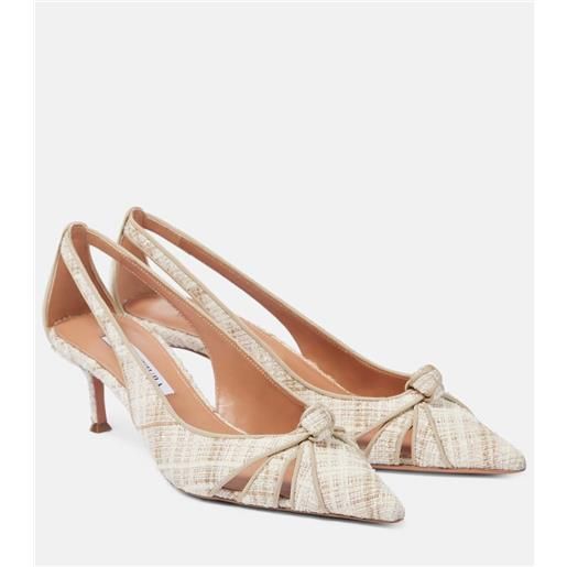 Aquazzura pumps premiere 50 in tweed