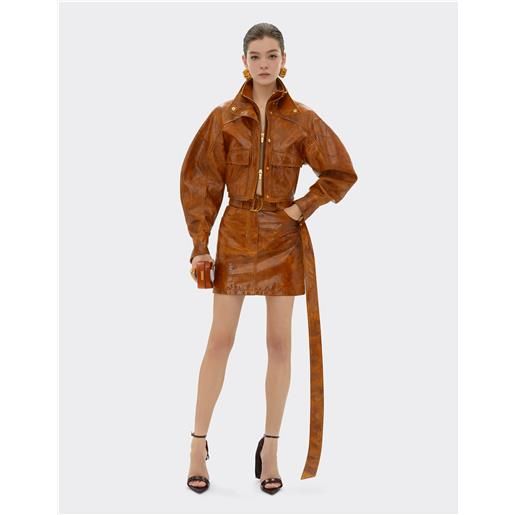 Ferrari minigonna in pelle radica - female gonne cuoio 38