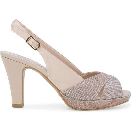 Melluso sandalo donna elegante cerimonia in tessuto phard j585z