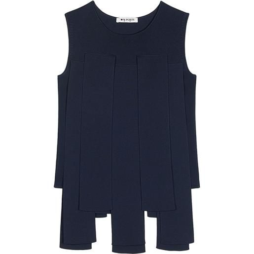 Ports 1961 top con inserti - blu