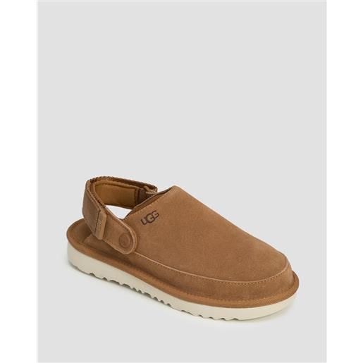 UGG scarpe in pelle da bambino ugg goldenstar clog marroni