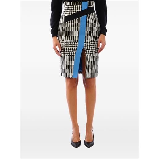 Emanuel Ungaro houndstooth print pencil skirt - nero