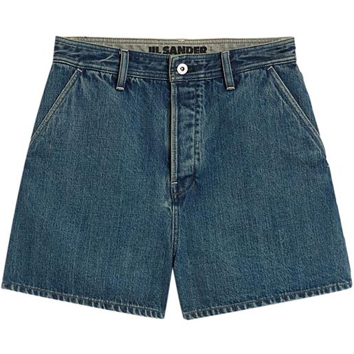 JIL SANDER+ shorts denim a vita alta - blu