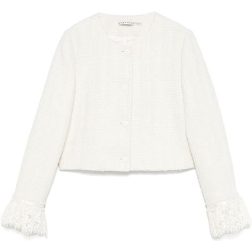 alice + olivia giacca millie - bianco