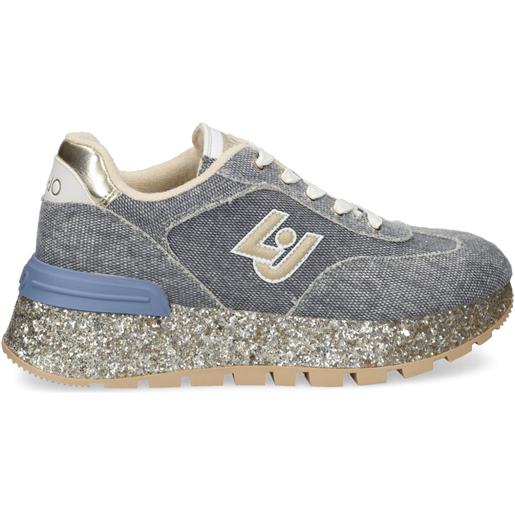 LIU JO sneakers con paillettes - blu