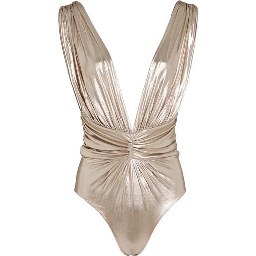 Giambattista Valli costume intero metallizzato - oro