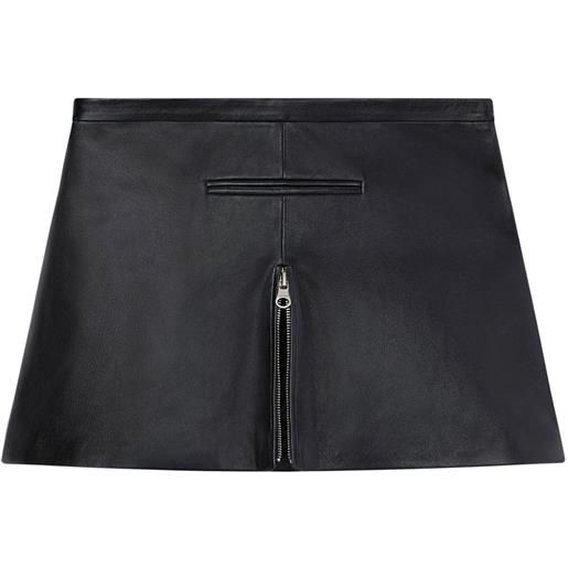 Courrèges minigonna con zip - nero
