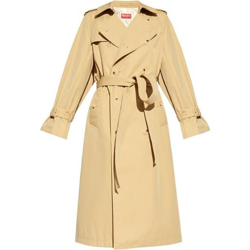 Kenzo trench doppiopetto con cut-out - toni neutri
