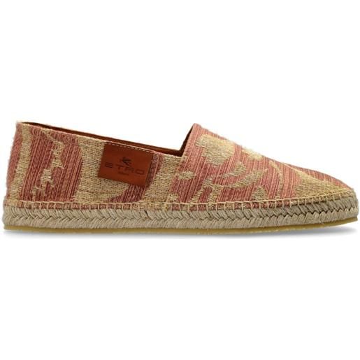 ETRO espadrilles in lino con stampa paisley - toni neutri