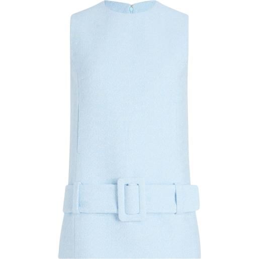 Patou abito corto con cintura - blu