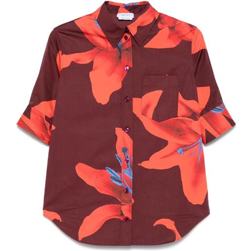Alexander McQueen camicia con stampa - rosso
