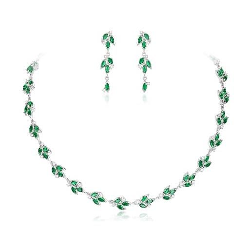 Set Collana E Orecchini Con Zirconi - Pietra Portafortuna Viola - Argento 925 - Per Donne - Foto 5