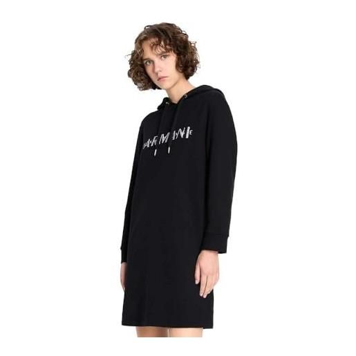 Armani Exchange mini abito in felpa con cappuccio e logo french terry vestito casual, iso, s donna