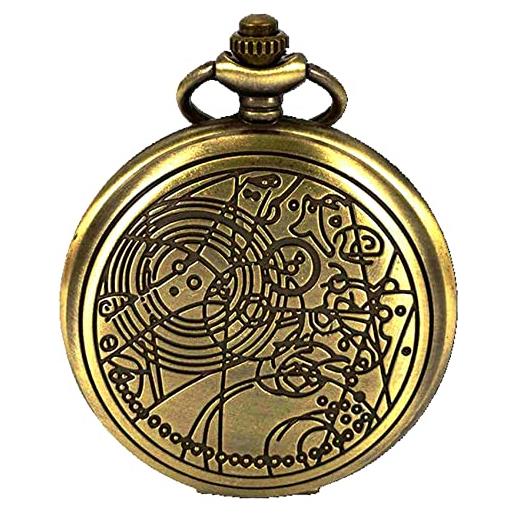 New Brand Mall orologio da tasca al quarzo vintage doctor who retro dr. Who per regali, marrone, m, retrò
